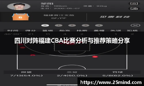 四川对阵福建CBA比赛分析与推荐策略分享